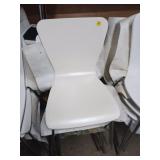 4 White Modern Chairs