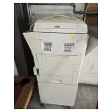 Black and White Printer on Wheels