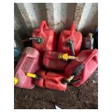 Red Plastic Fuel Containers