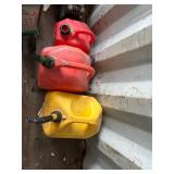 Three Plastic Gas Cans