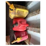 Three Plastic Fuel Containers