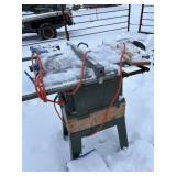 Metal Table Saw with Stand and Power Cords