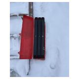 Three Black Tire Chocks in Red Case