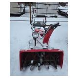 Red Snow Blower with Headlight