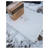 Briggs Toilet Tank and White Shower Base