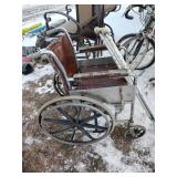 Metal Wheelchair and Crutches
