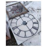Metal Wall Roman Numeral Clock Face
