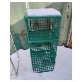 Green Plastic Stackable Storage Bins