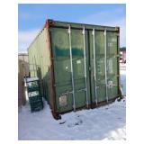 8x20ft Green Shipping Container, 8ft Tall