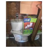 Toilet with Accessories and Clear Rear Bidet