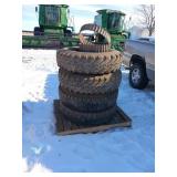 4 10.00-20 TIRES & RIMS