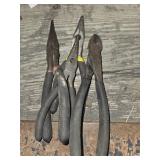 Needle nose pliers and set of side cuts