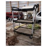 3 SHELF FOLDING ROLLER CART