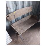 Wooden Buggy Seat with Metal Supports