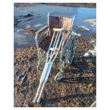 Gendron Metal Wheelchair with Crutches