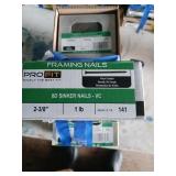 14 Boxes of 1 lb 8D Sinker Nails