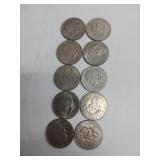 10 X BID Eisenhower Dollar Coins