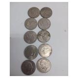 10 X BID Eisenhower Dollar Coins