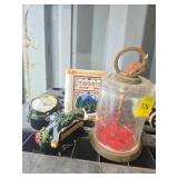 Decorative Clock and Coin bank Lot