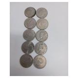 10 X BID Eisenhower Dollar Coins