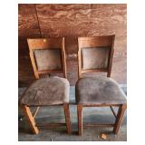 Two Wooden Dining Chairs