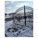 14ft Iron Gates with Wildlife Design