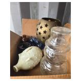 Glass and Ceramic bank and decor Items