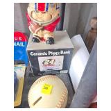 Ceramic Sports-Themed Coin Banks