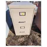 Two-Drawer Metal Filing Cabinet