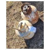 Two Metal Propane Tanks