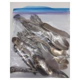 Bag of Silver Spoons & Butter Knives