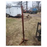Wooden Coat Rack with Metal Hooks