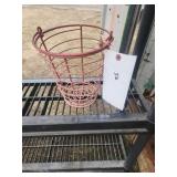 Metal Wire Basket in Red Finish