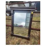 Rectangular Wall Mirror with Wood Frame
