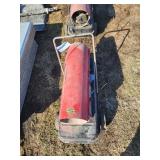 Red Industrial Heater on Wheels