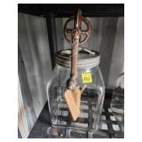 Glass Butter Churn with Metal Lid
