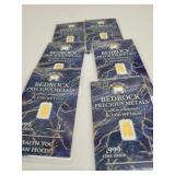 6xbid 1 grain .999 Gold