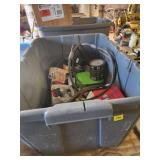 Plastic Bin with Hardware Items