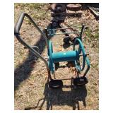 Green Metal Garden Hose Reel