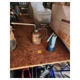 Two Vintage Metal Oil Cans