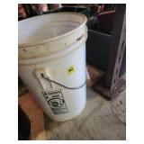 White Plastic Bucket With Contents