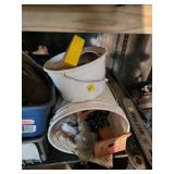 Buckets With chainsaw parts