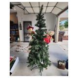 Artificial Tree with Scarecrow Decor