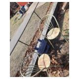 Metal Chairsï¿½ and foldable table