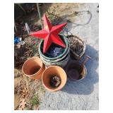 Flower Pots and Star Decor