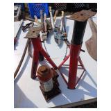 2 Jack Stands and 6-Ton Bottle Jack