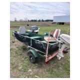 10FT Boat, Trailer, 6HP Johnson Motor