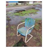 Blue Metal Outdoor Chair
