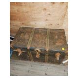 Wood and Metal Storage Trunk