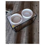 Metal Dog Food & Water Stand